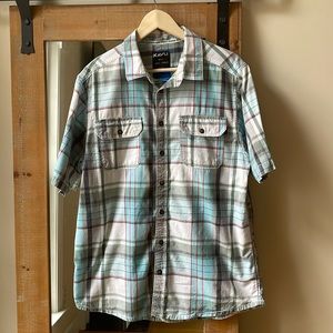 Kavu Plaid Hiking Shirt Size L